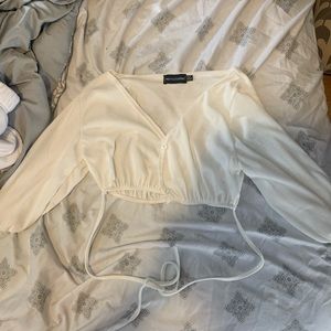 Pretty Little Thing crop button up